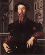 BRONZINO, Agnolo Portrait of Bartolomeo Panciatichi g oil on canvas